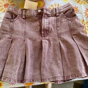 Pink NWT Pleated Skater Mini Skirt